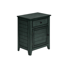 Accent Table With Storage Drawer - Blue