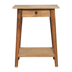 Woven End Table - Brown