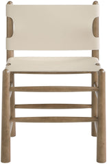 Santos - Vegan Leather Upholstered Dining Chair With Stained Brown Base (Set of 2)