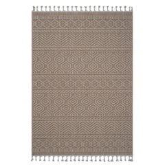 Guros - 8' X 10' Geometric Indoor / Outdoor Area Rug - Mocha