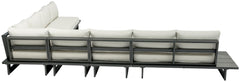 Maldives - 6 Piece Water Resistant Outdoor Patio Modular Sectional With Gray Base