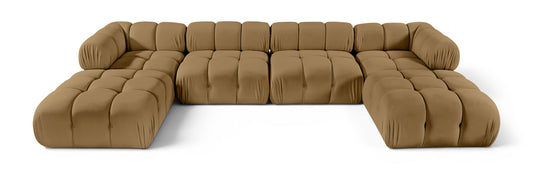 Orin - Velvet 6 Piece Modular Double Chaise Sectional