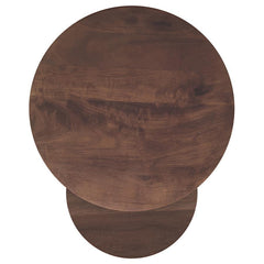 Yency - 2 Piece Round - Mango Wood Nesting Table Set - Dark Brown