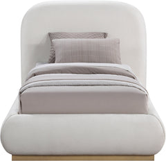 Vaughn - Chenille Bed With Natural Base