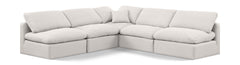 Indulge - Linen 5 Piece Modular Corner Armless Sectional