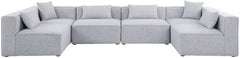Cube - Linen 6 Piece Modular Armless Sectional
