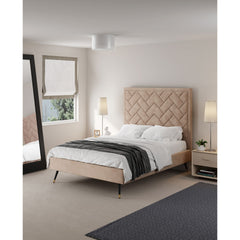 Crosby - Bed With Upholstered Headboard And Slats
