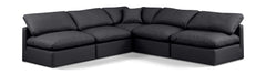 Indulge - Faux Leather 5 Piece Modular Corner Armless Sectional