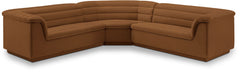 Cascade - Velvet Modular Sectional - Saddle