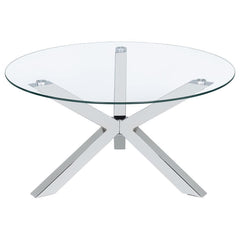 Kenzie - Round Tempered Glass Top Table