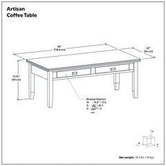 Artisan - Coffee Table - Russet Brown
