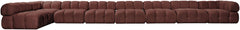 Orin - Velvet Performance Fabric Upholstered 8 Piece L-Shaped Sectional