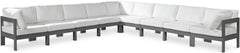 Nizuc - Outdoor Patio 9 Piece Modular Sectional With Gray Frame