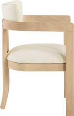 Lavrin - Vegan Leather Dining Arm Chair (Set of 2) - Natural Base