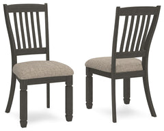 Tyler Creek - Dining UPH Side Chair (Set of 2) - Slatback - Black / Grayish Brown