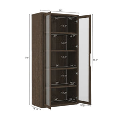 Rivington - Bookcase Cabinet With Glass Doors