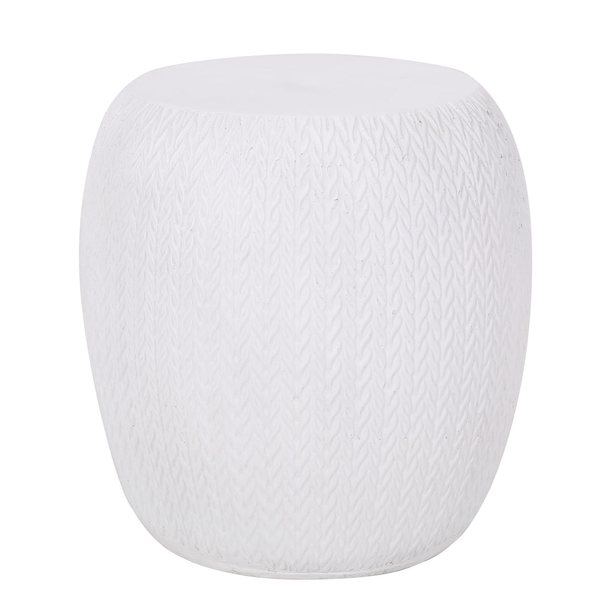 Outdoor Lightweight, Concrete Side Table - Antique White