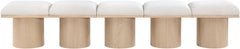 Pavilion - 5 Piece Modular Bench With Natural Base