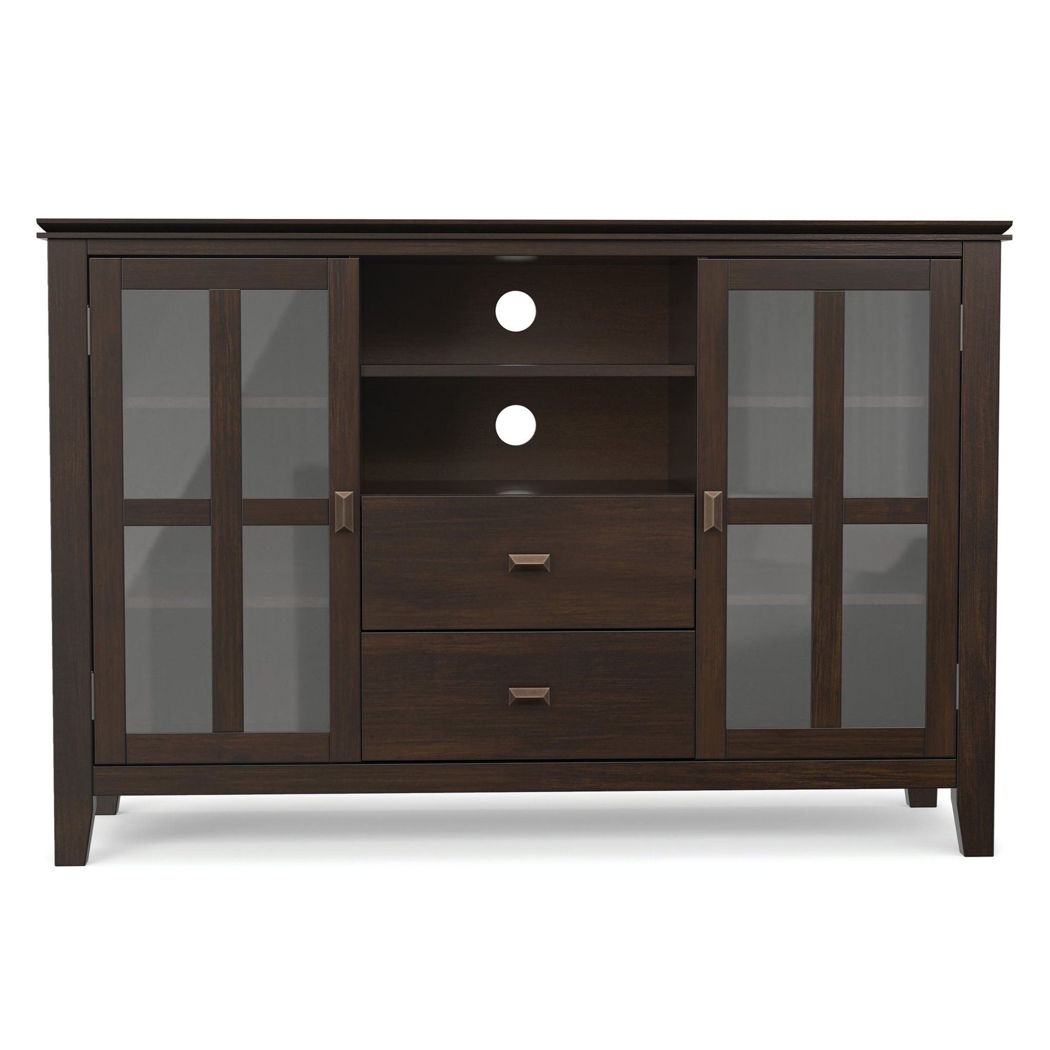 Artisan - Tall TV Media Stand - Dark Chestnut Brown