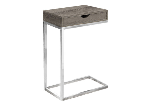 C-Shaped Accent Table Storage Drawer For Living Room