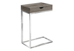 C-Shaped Accent Table Storage Drawer For Living Room