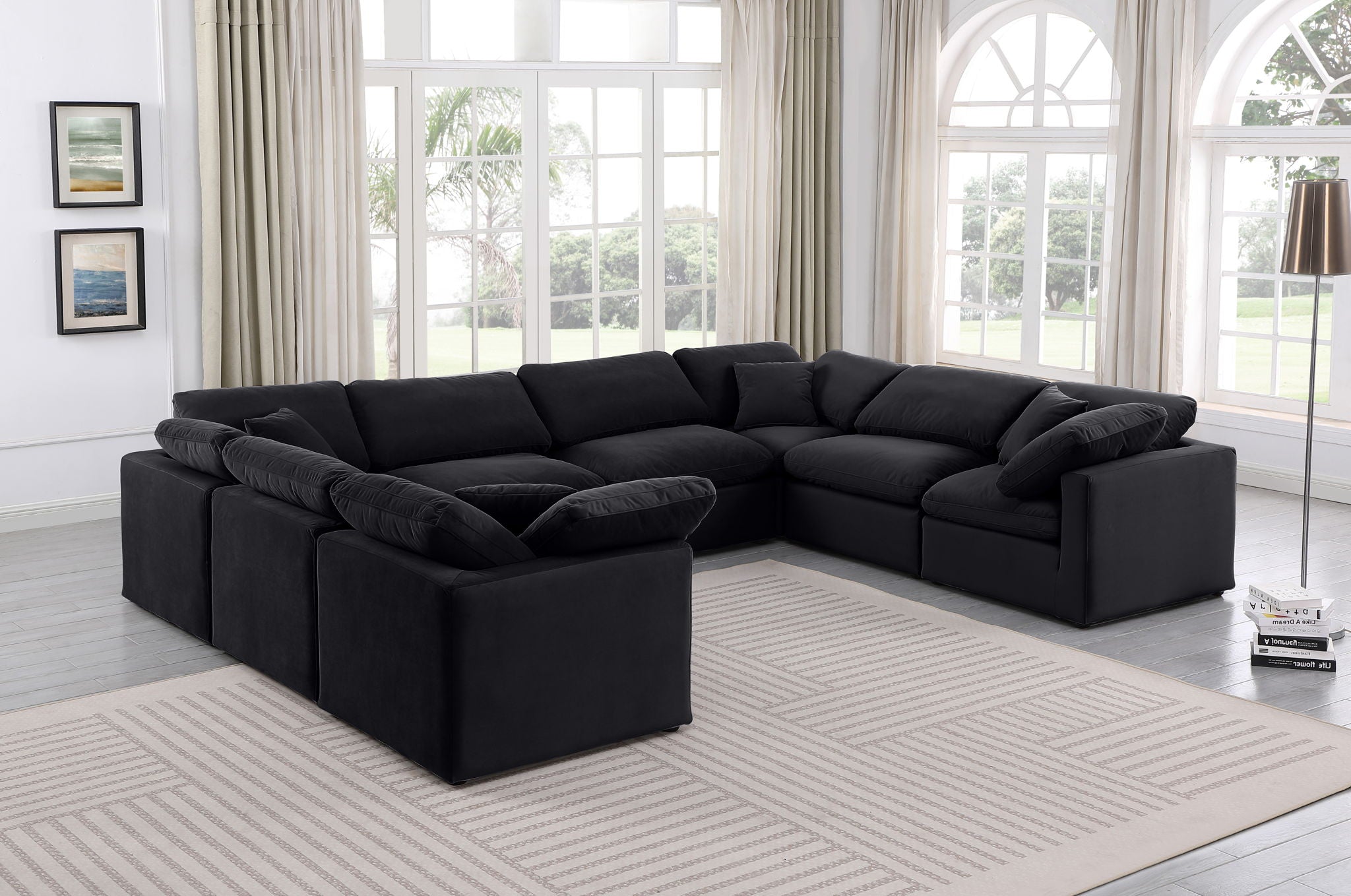 Indulge - Velvet 8 Piece Modular Sectional