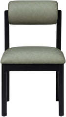 Roundhill - Faux Leather Dining Chair (Set of 2) - Black Frame