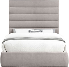 Adam - Linen Fabric Bed With 70.5" Headboard