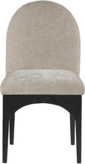 Waldorf - Chenille Dining Side Chair With Black Legs