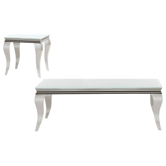 Carone - Glass Top Coffee Table Set