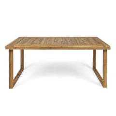 Outdoor Acacia Wood Dining Table, Sandblast Finish