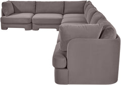 Hammond - Velvet Performance Fabric Upholstered 7 Piece Sectional
