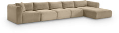 Shaggy - Fabric 5 Piece Modular Sectional With Chaise