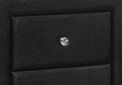 Nightstand, Storage Drawer Versatile Use, Upholstered, Transitional