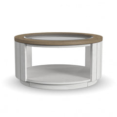 Melody - Round Coffee Table With Casters - White