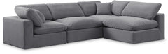 Comfy - 4 Piece Velvet Modular Armless Sectional