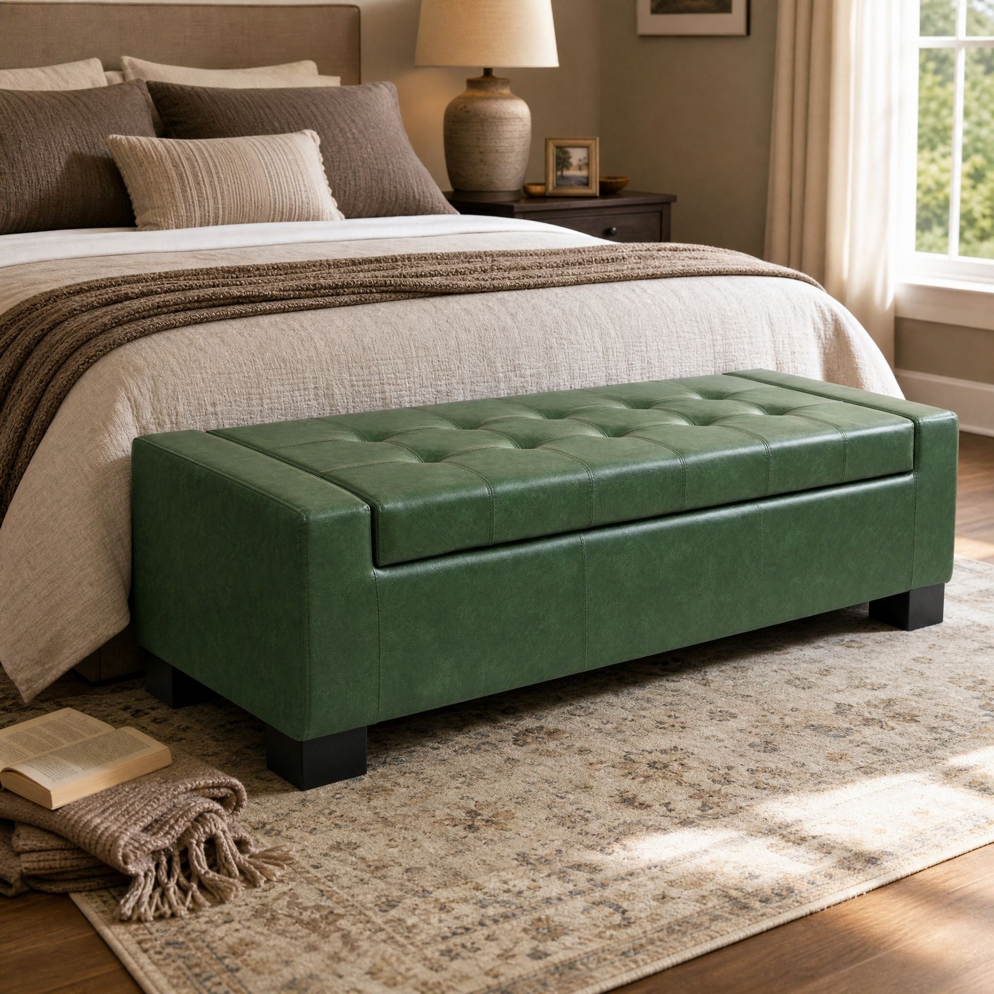 Tufted Storage Ottoman Bench