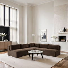 Shaggy - 5 Piece Modular Corner Armless Sectional