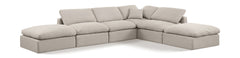 Indulge - Linen 6 Piece Modular Armless Sectional