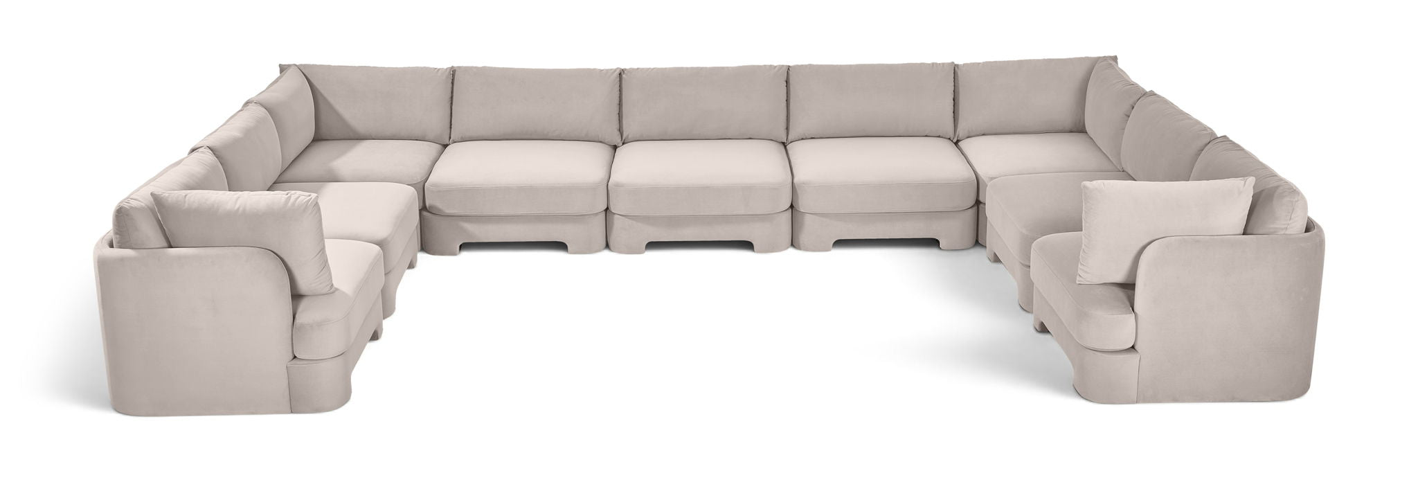 Hammond - Velvet Performance Fabric Upholstered 9 Piece Sectional