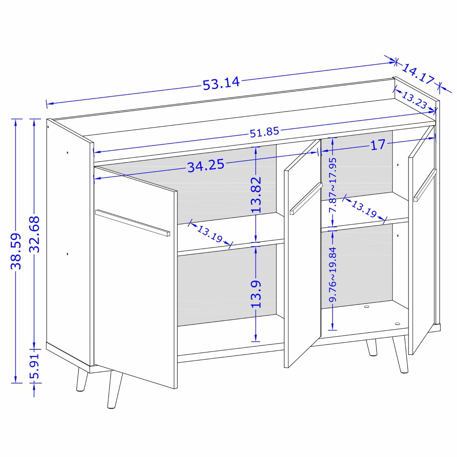 Bradley - Sideboard - White