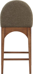 Waldorf - Boucle Stool With Brown Legs