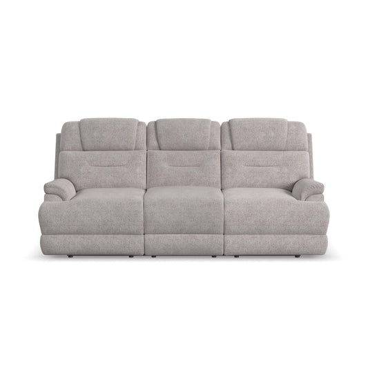 Zofa - Power Sleep Sofa With Power Headrests & Lumbar - Dove