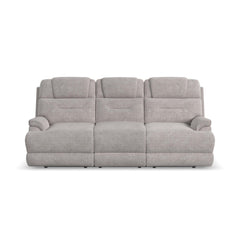 Zofa - Power Sleep Sofa With Power Headrests & Lumbar - Dove