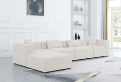 Cube - Linen 5 Piece Modular Sectional With Chaise