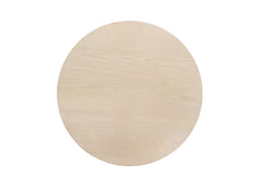 Neroli - Contemporary Round Side Table With Black Metal Base - Oak White