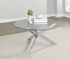 Kenzie - Round Tempered Glass Top Table