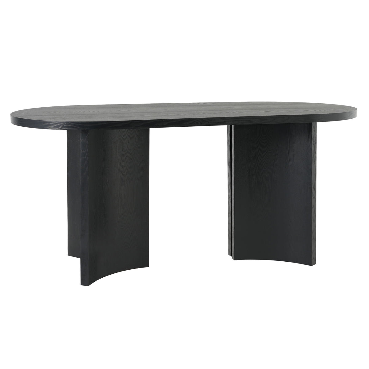 Dining Table With Curved Legs - Black