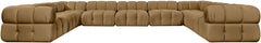 Orin - Velvet Performance Fabric Upholstered 9 Piece Sectional
