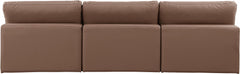 Comfy - Faux Leather Modular Armless Sofa 3 Seats